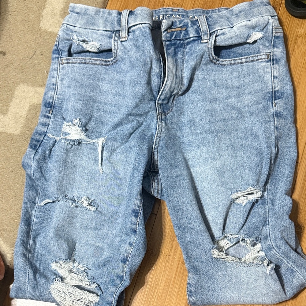 American Eagle Outfitters Women’s Ripped Blue Denim Jeans